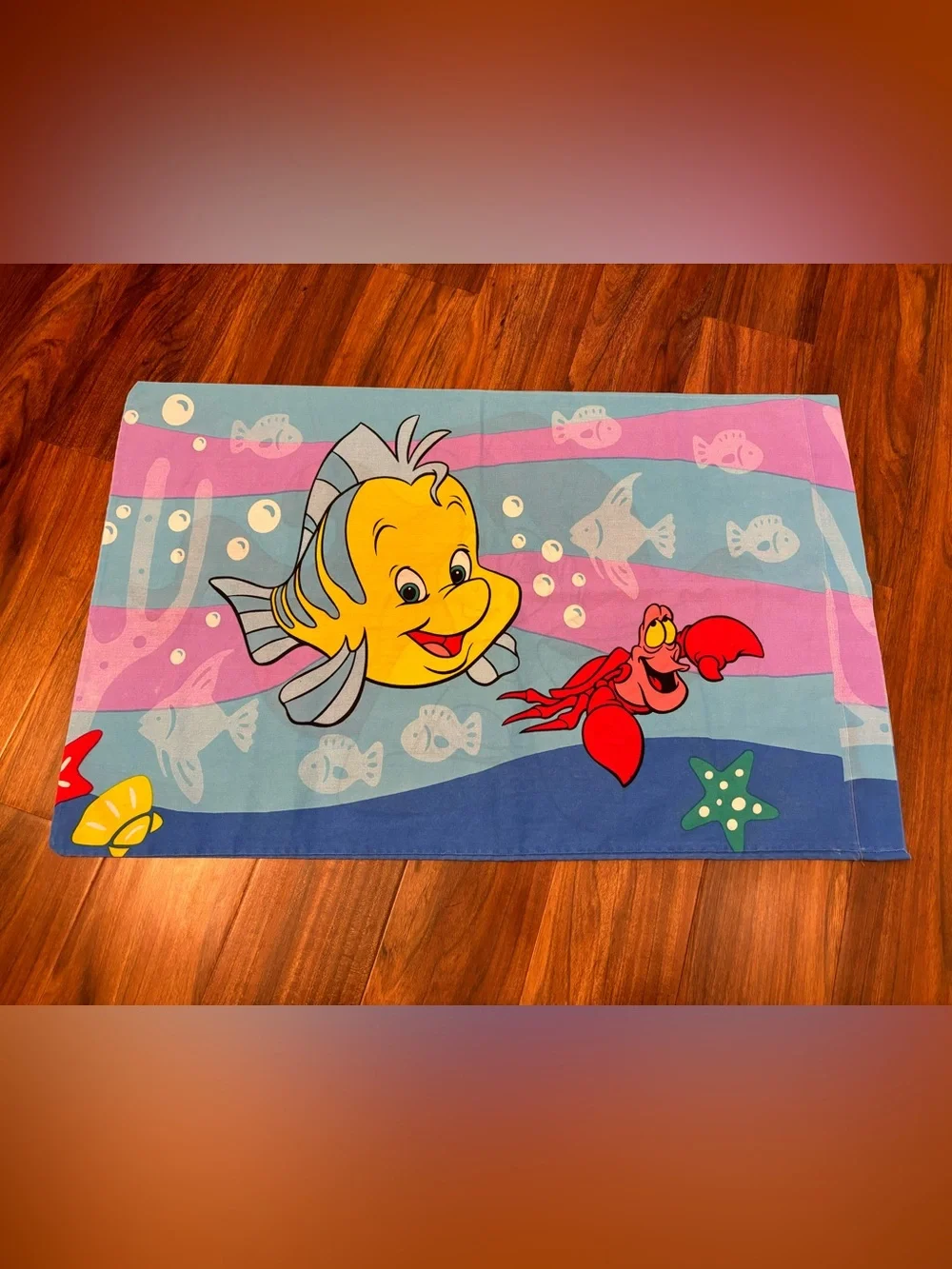 Disney Little Mermaid Ariel Vintage 90s Pillowcase